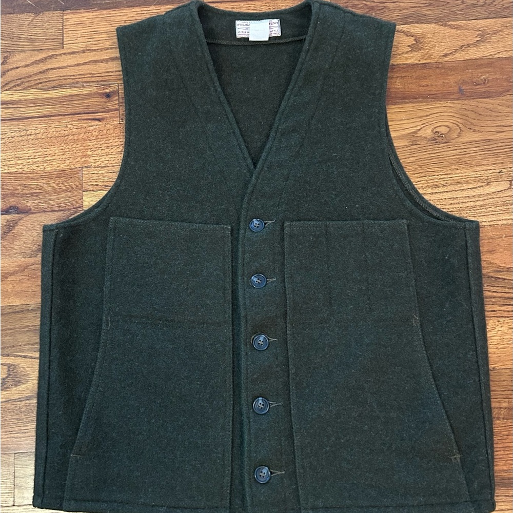 Filson Dark Green Wool Vest